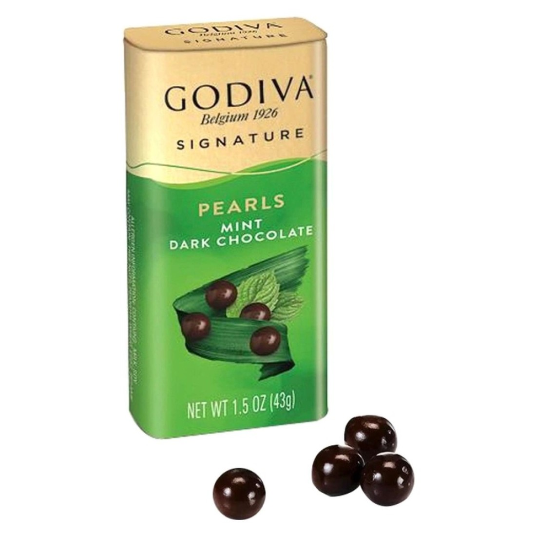 Godiva Pearls Mint Dark Chocolate, 43g