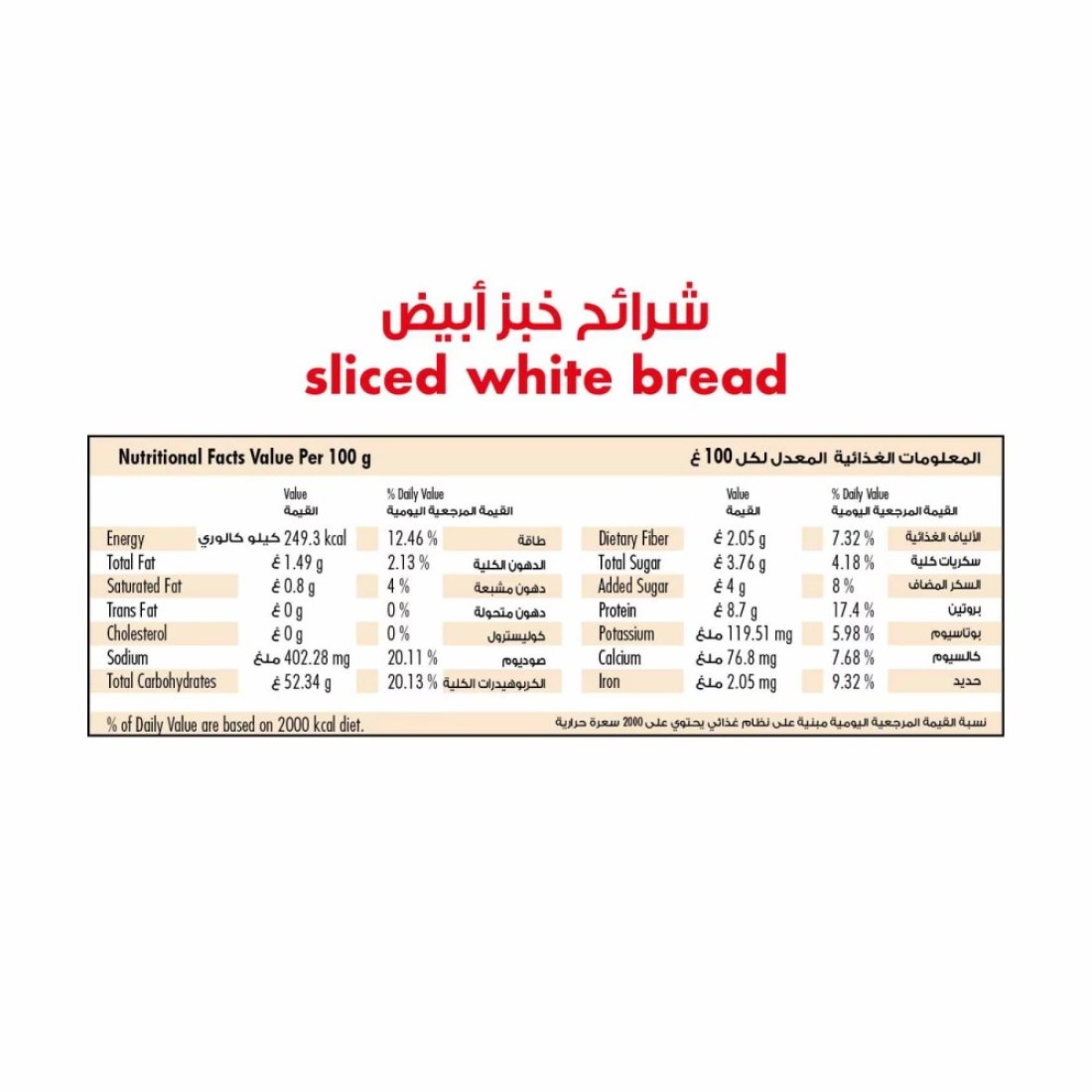 رويال بيكرز شرائح خبز أبيض 600 غرام