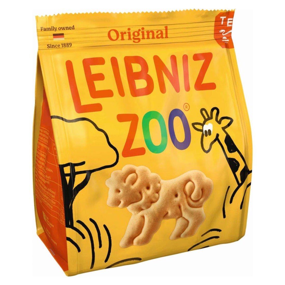 Bahlsen Leibniz Zoo Back to School Biscuit, Original, 100g Pack of 3