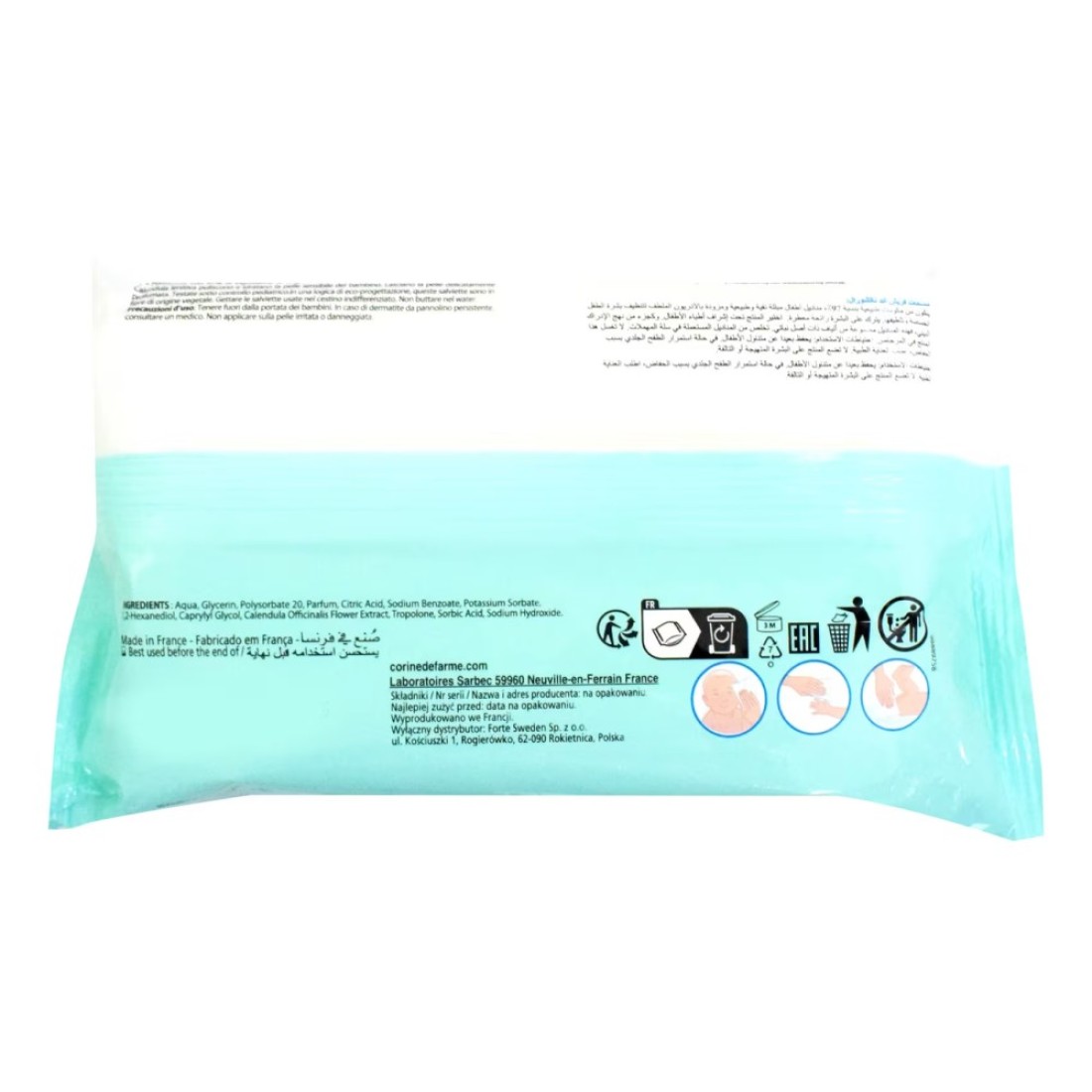 Corine De Farme Baby Fresh And Natural Cleansing Wipes 70 Wipes