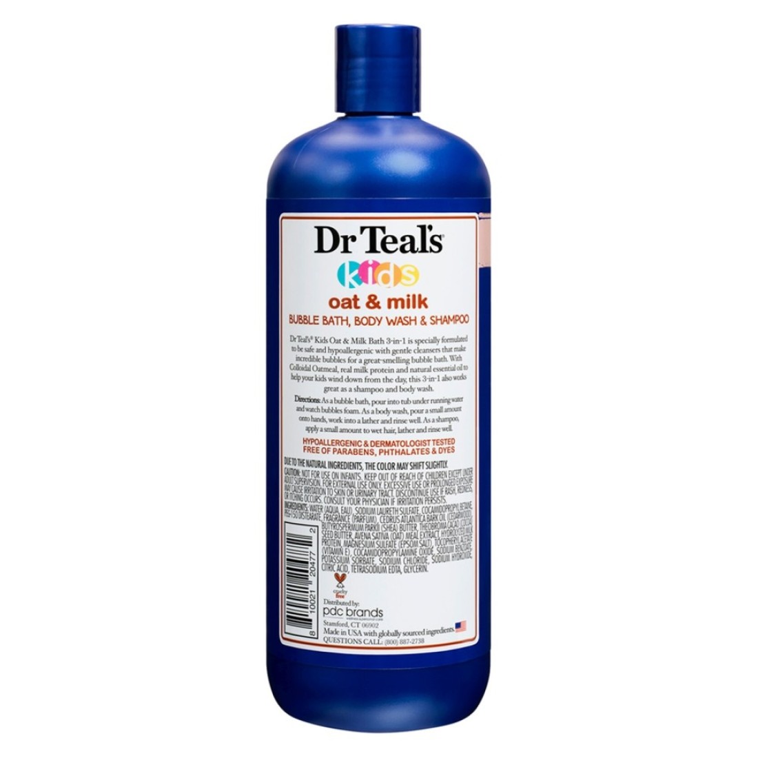 Dr Teal&#39;s Kids 3-in-1 Bubble Bath Body Wash and Shampoo with Oat and Milk 591ml