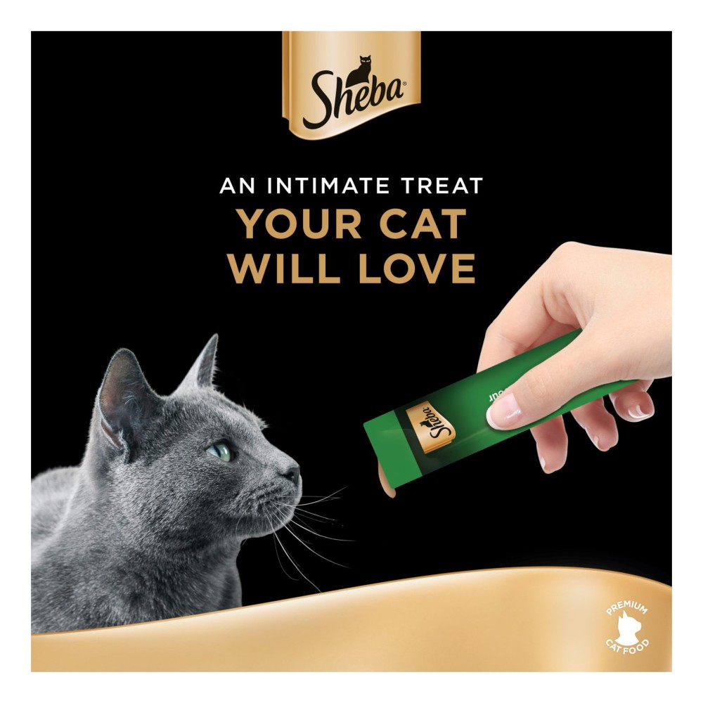 Sheba Cat Food Melty Chicken Flavor Creamy Treats, 12g Pouches (Pack of 48)