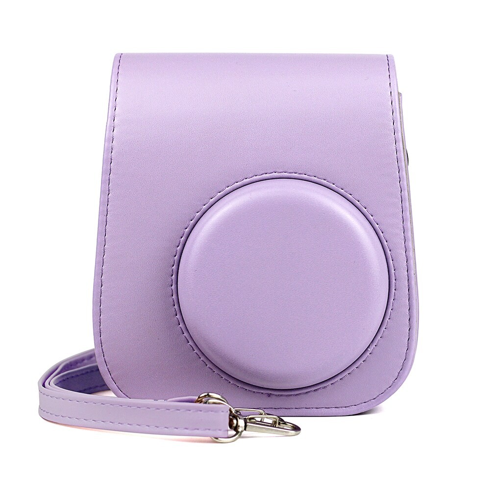 O Ozone Case For Fujifilm Instax Mini 11 Case Pu Leather Instant Camera Cover With Adjustable Strap [ Designed Cover For Fujifilm Instax Mini 11 Instant Camera Bag ] - Lilac Purple