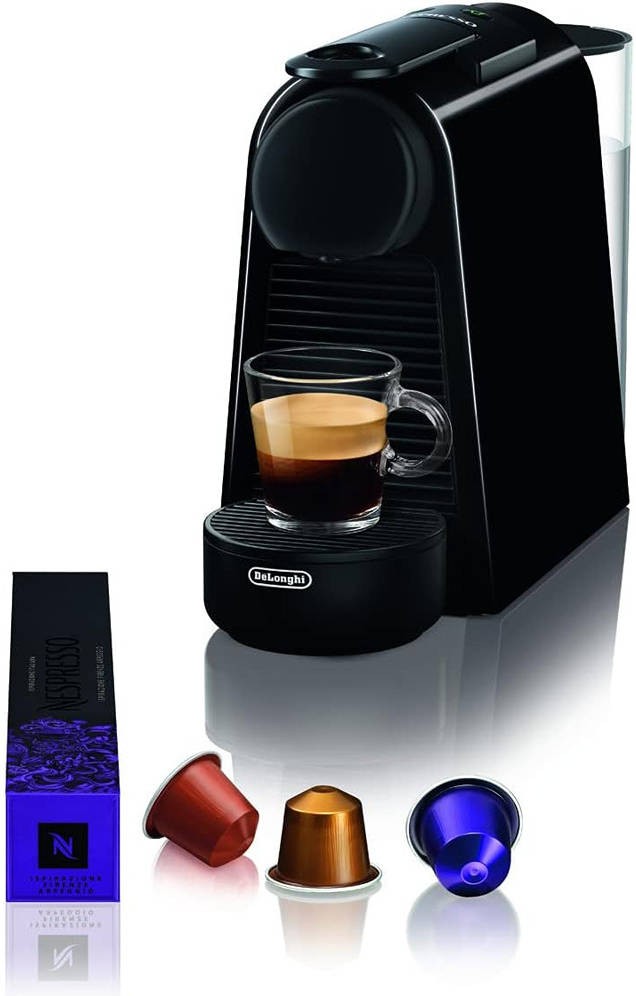 De'Longhi Nespresso Essenza Mini Coffee Machine, ‎0.6 Liters Water Tank Capacity, 1370 Watts, Removable Tank, Ultra-Compact Design, Automatic Shut-Off, Plastic, Black EN85.B