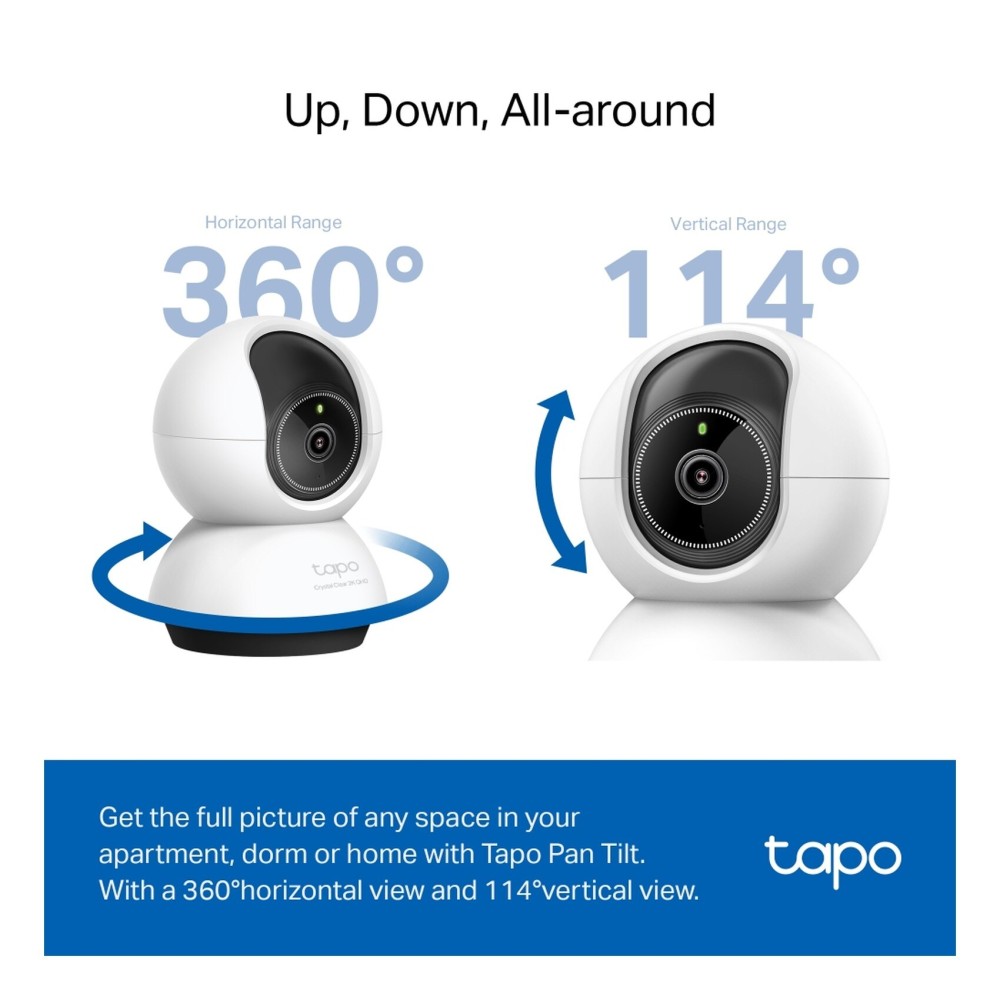 Tapo Indoor Wi-Fi 360 Degrees Security Camera TC72 White 4MP