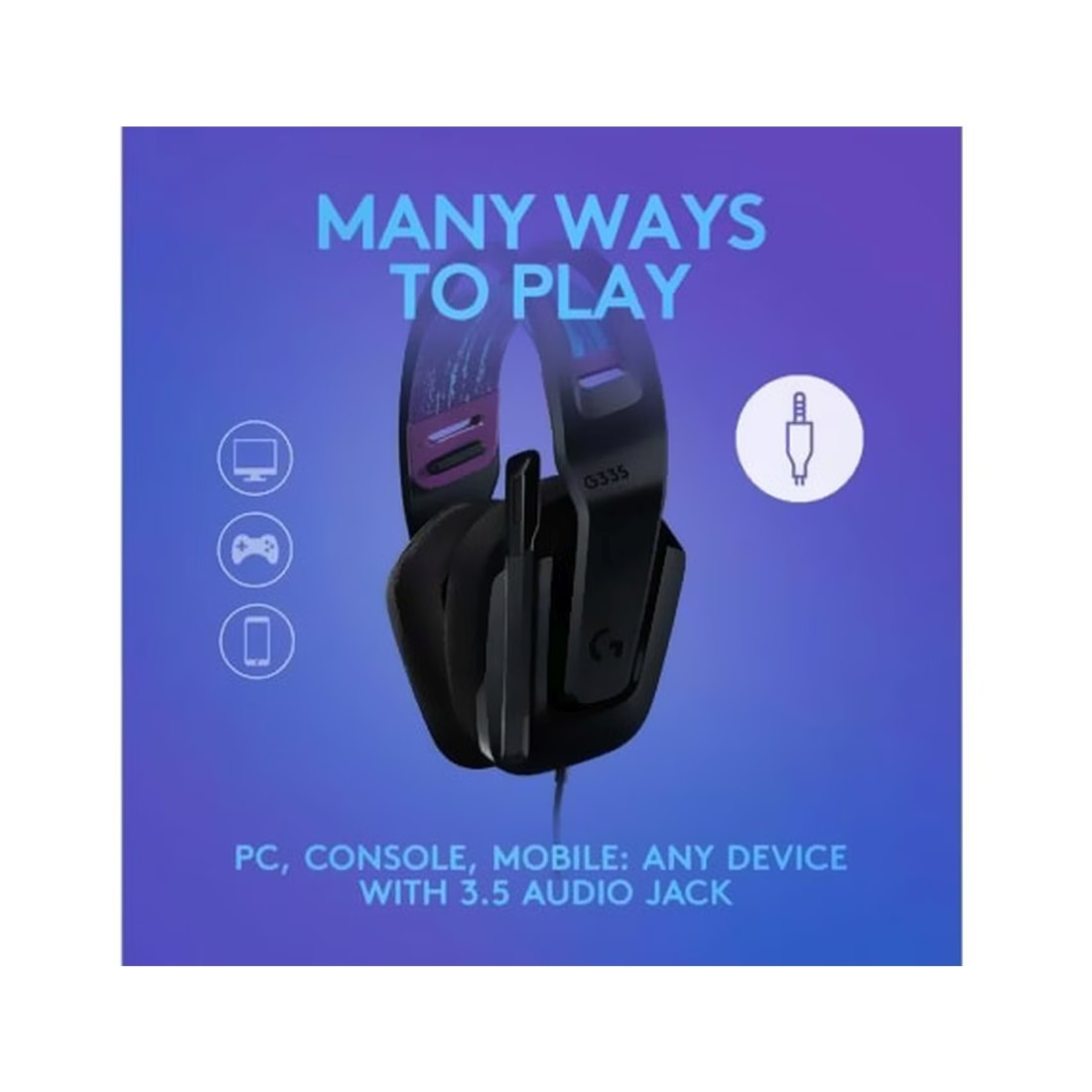 Logitech G335 Wired Gaming Headset With Mic Black