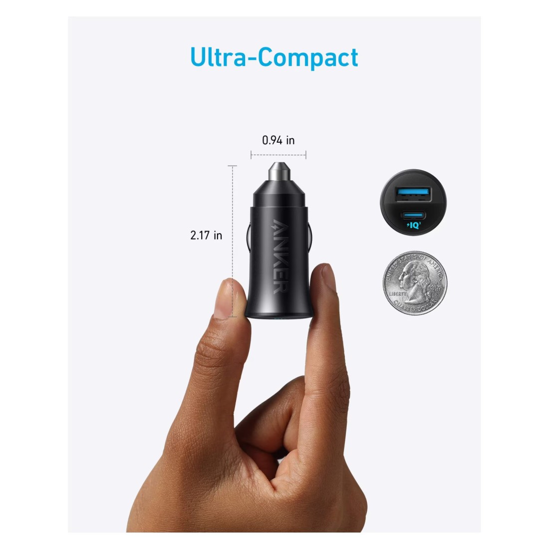 Anker Car Charger with 2 Ports Black 30W