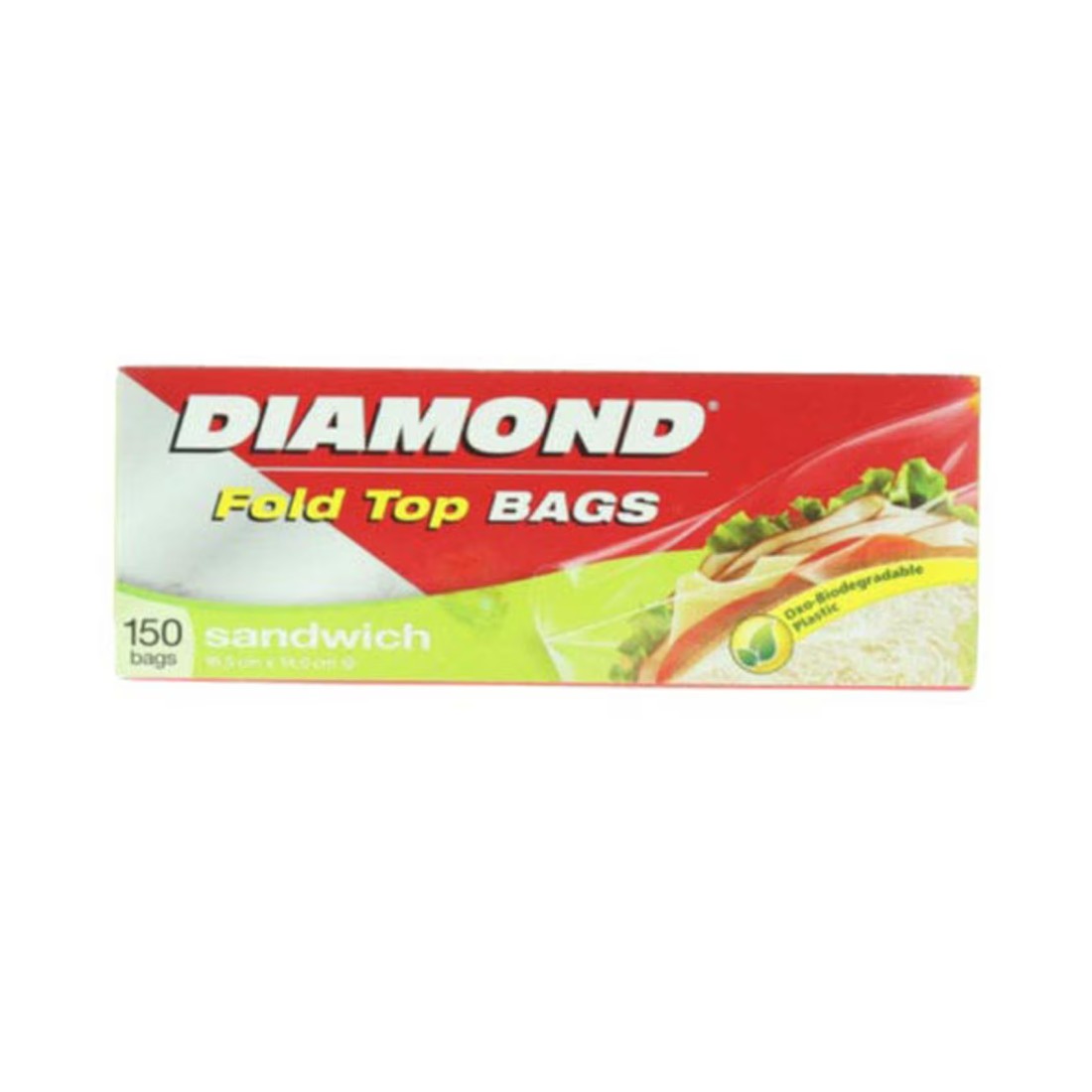 Diamond Sandwich Fold Top Clear 150 Bags