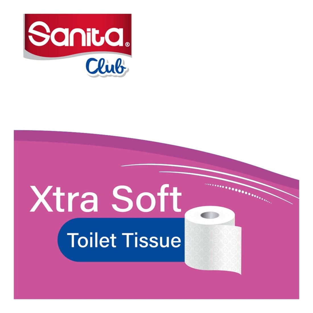 Sanita Club Extra Soft Toilet Paper Rolls 2 Ply 200 Sheet 11.2x9.6cm 22.4m 10 Rolls