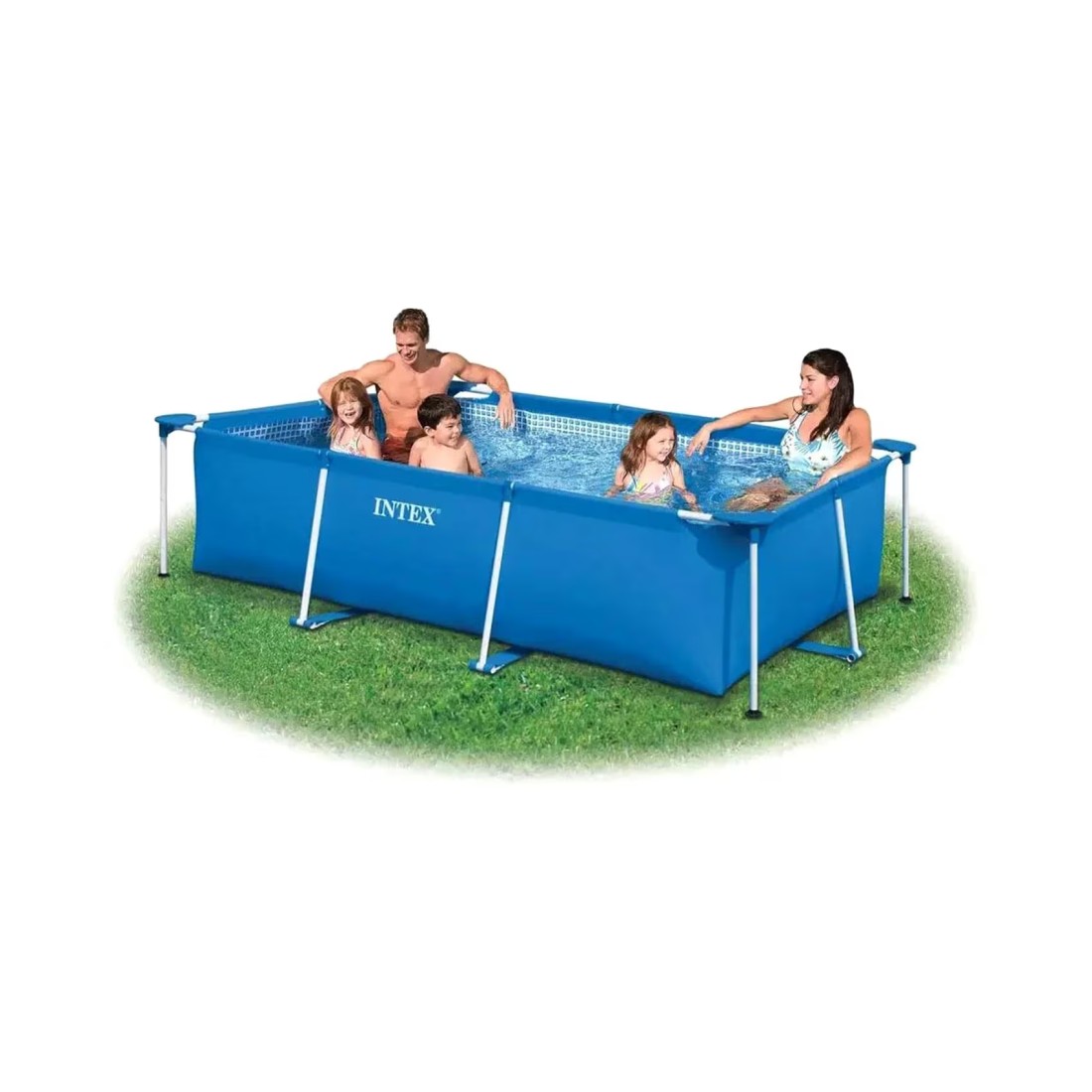 Intex Rectangular Frame Pool Blue 3x2x0.75m