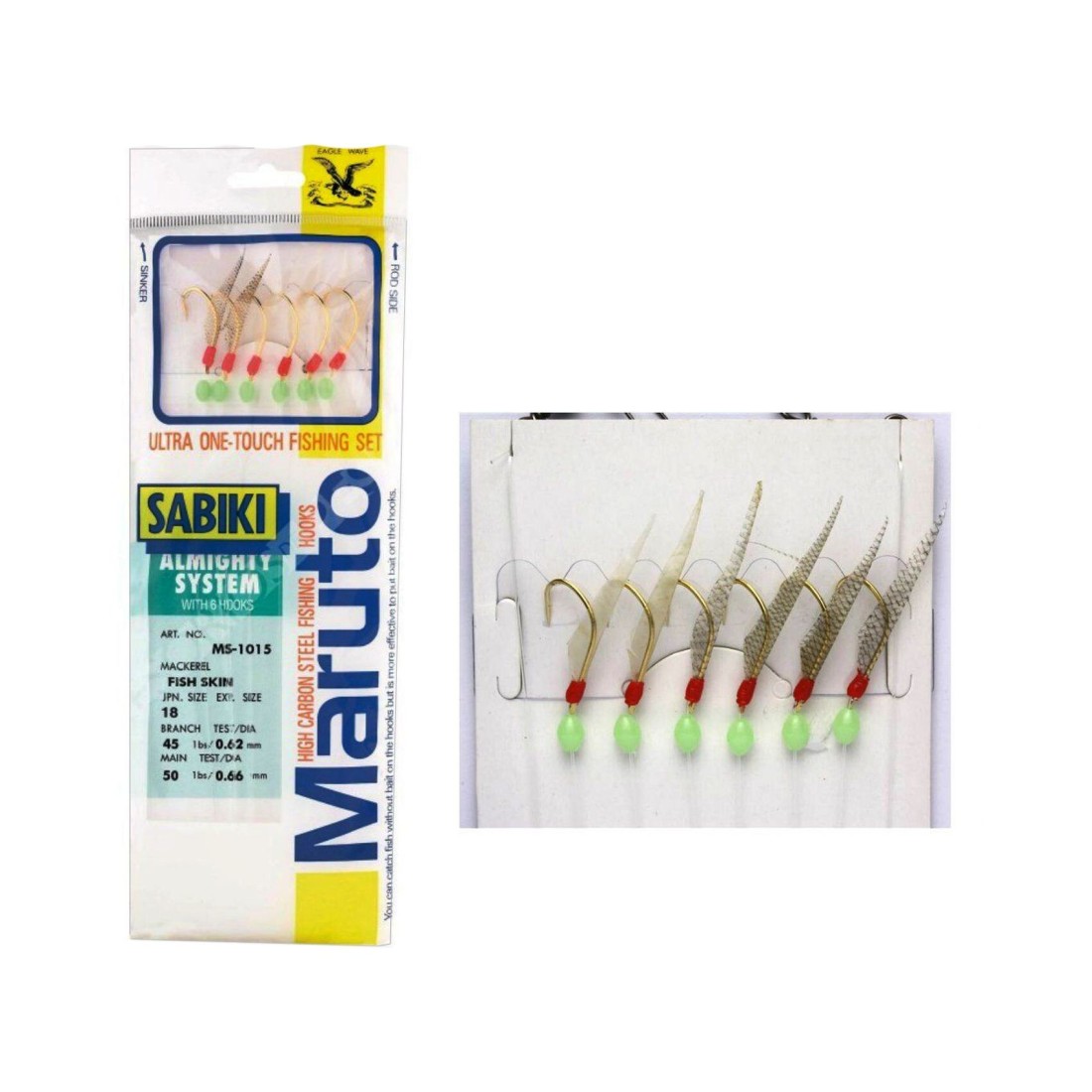 Maruto Sabiki Fishing Hook MS-1015 Multicolour Size 10
