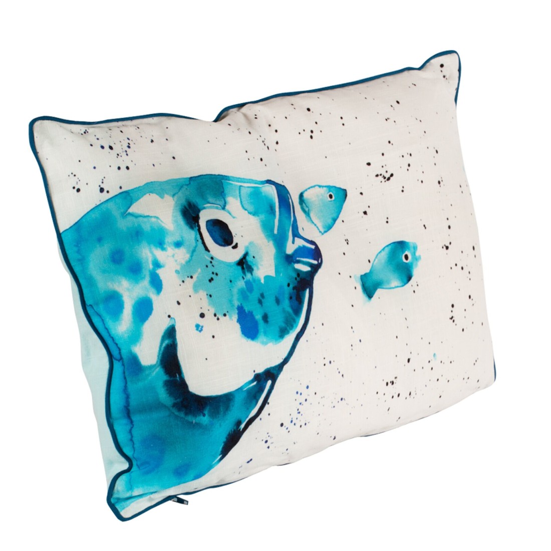 Biggdesign Anemoss Bream Patterned Rectangle Pillow, Fiber Filled, 100% Cotton Fabric, Special Design, Home Decor, Soft and Comfortable, Marine and Marine Themed