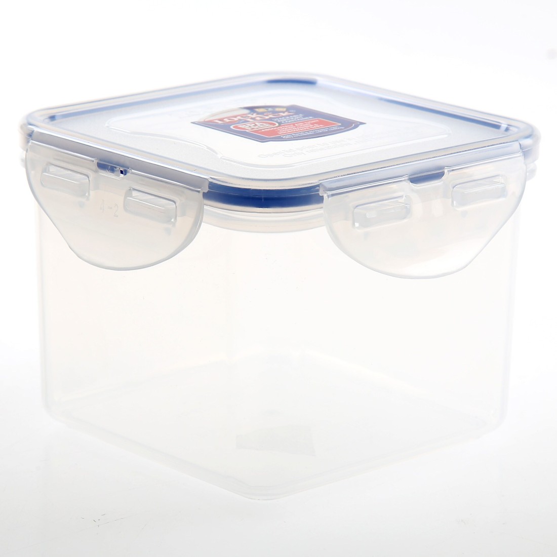 Lock &amp; Lock Classic Plastic Square Food Container Clear/Blue 680ml