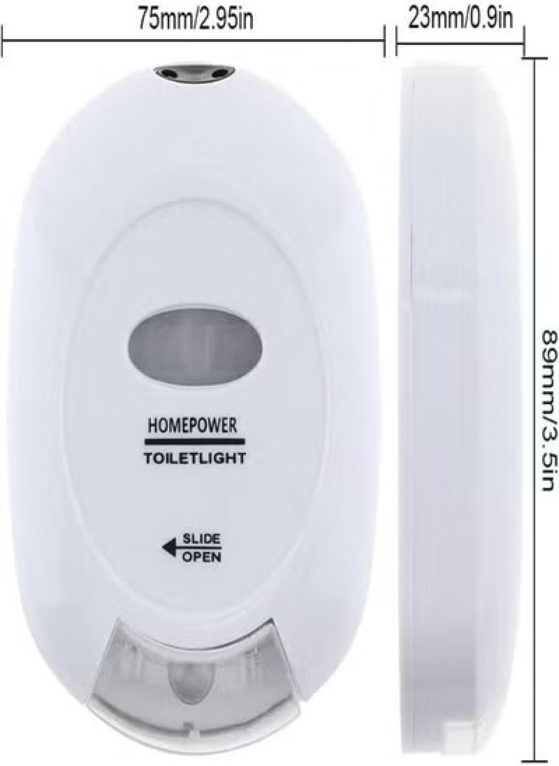 Motion Activated Toilet Night Light, Auto Motion Sensor Toilet Seat Night Light Bathroom Nightlight with Red and Green Light