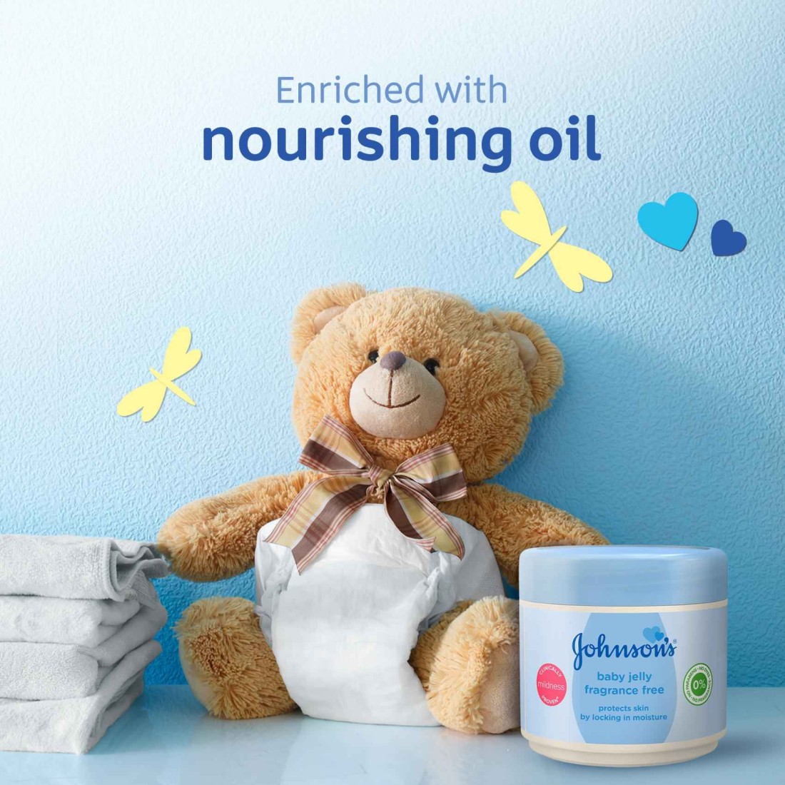 Johnson&#39;s Baby Jelly Fragrance Free, skin protection, mild, 100ml