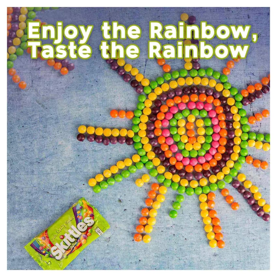 Skittles Crazy Sours Candy, 38g Pack of 14