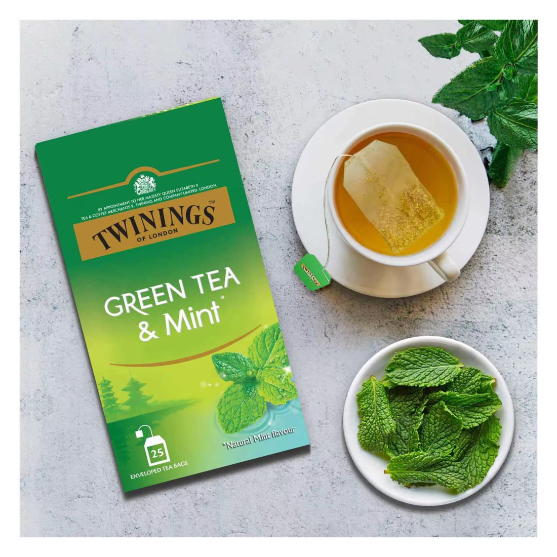 Twinings Green Tea and Mint Tea Bags 25 Tea Bags