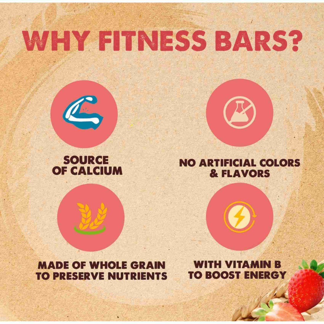 Nestle Fitness Strawberry Breakfast Cereal Bar, 23.5g