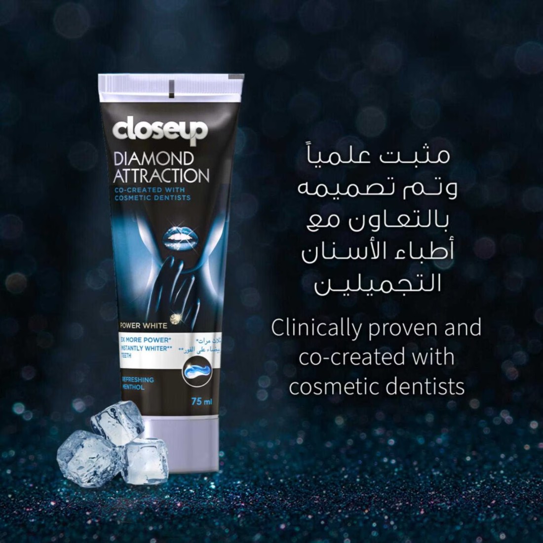 Close Up Diamond Attraction Whitening Toothpaste Power White Refreshing Menthol 75ml