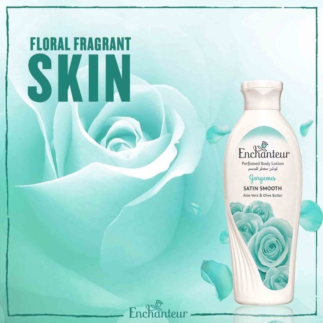 Enchanteur Satin Smooth Aloe Vera And Olive Butter Body Lotion White 500ml