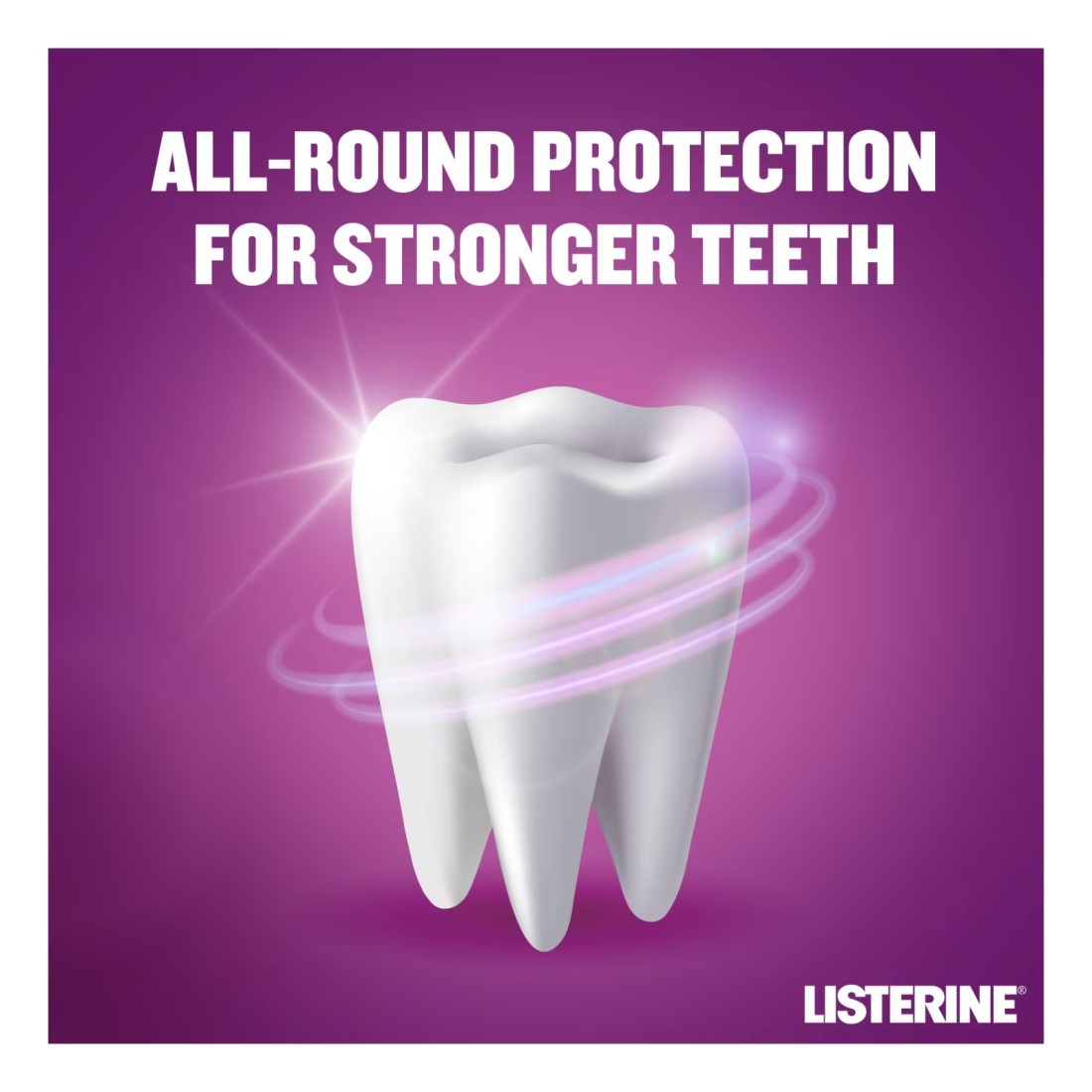 Listerine Total Care Teeth Protect 6 Benefit Fluoride Milder Taste Mouthwash 250ml