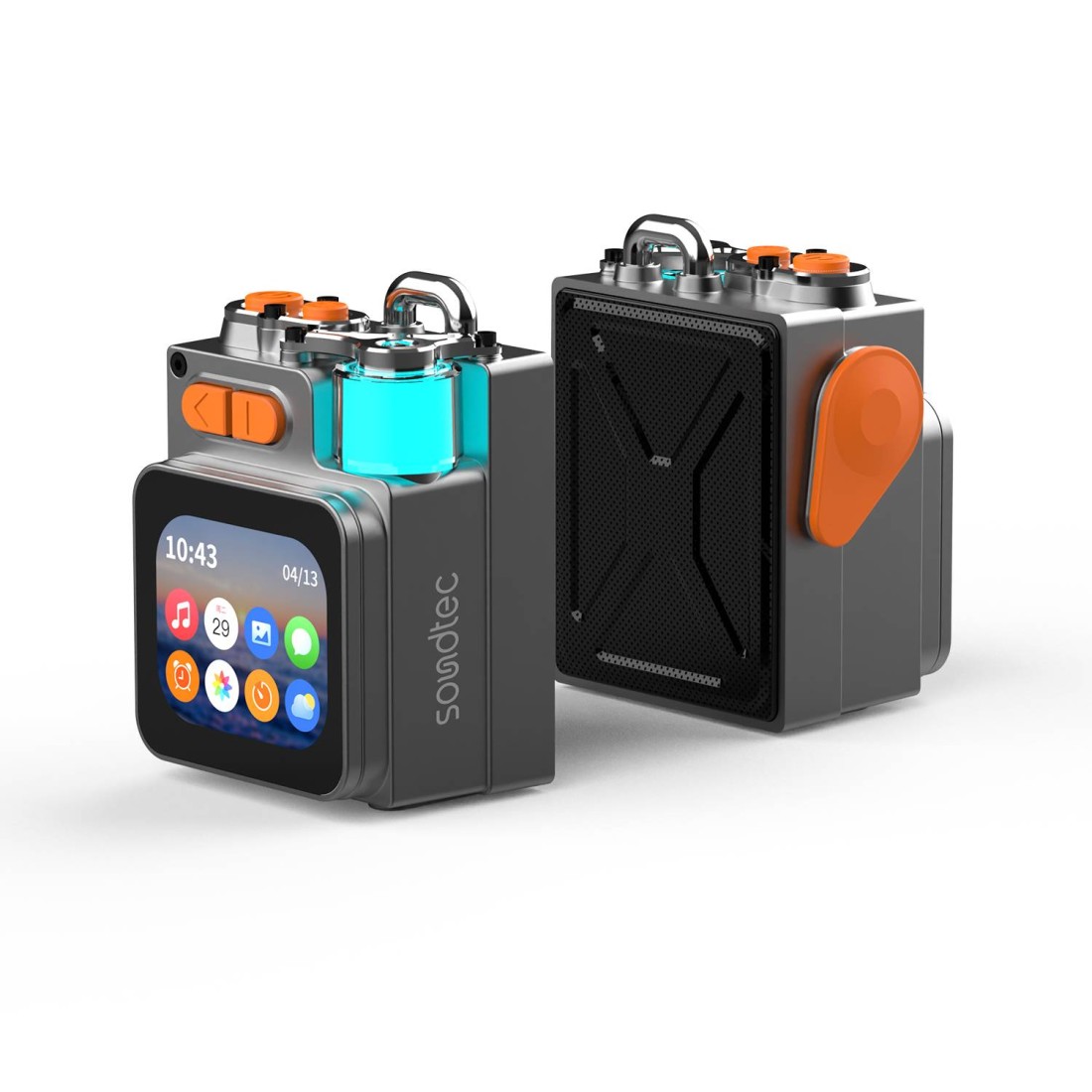 مكبر صوت وبايندر بورودو ساوندتك بوكت إليت، نطاق تردد 100Hz-20kHz، بطارية 1200mAh، قوة 5 وات، بلوتوث 5.4، شاشة تعمل باللمس 2.64"، شريحة Micro SD، صوت HiFi
