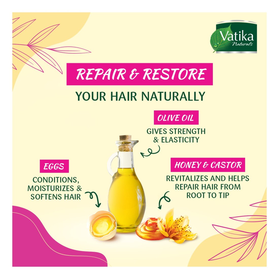 Dabur Vatika Naturals Repair And Restore Hair Mayonnaise 500ml