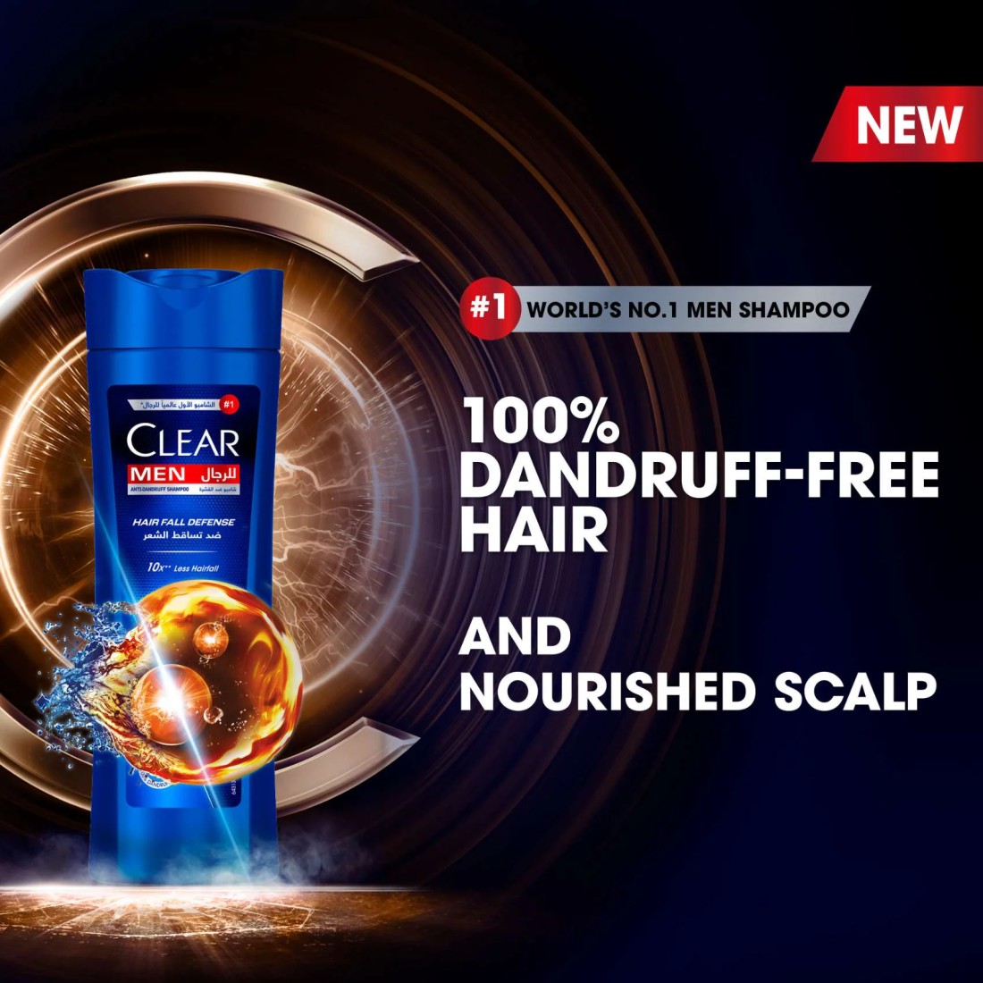 Clear Shampoo For Men Anti Dandruff Shampoo Hairfall Defense 400ml