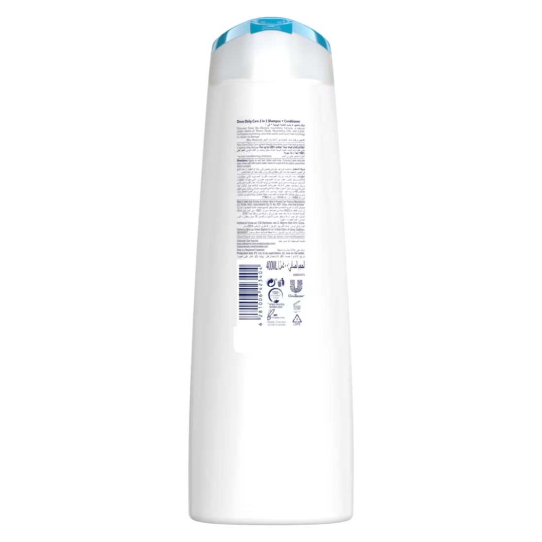 Dove Shampoo and Conditioner 2 in 1 for Dry Hair Daily Care 2 in 1 Nourishing Care for up to 100% Softer Hair 400ml