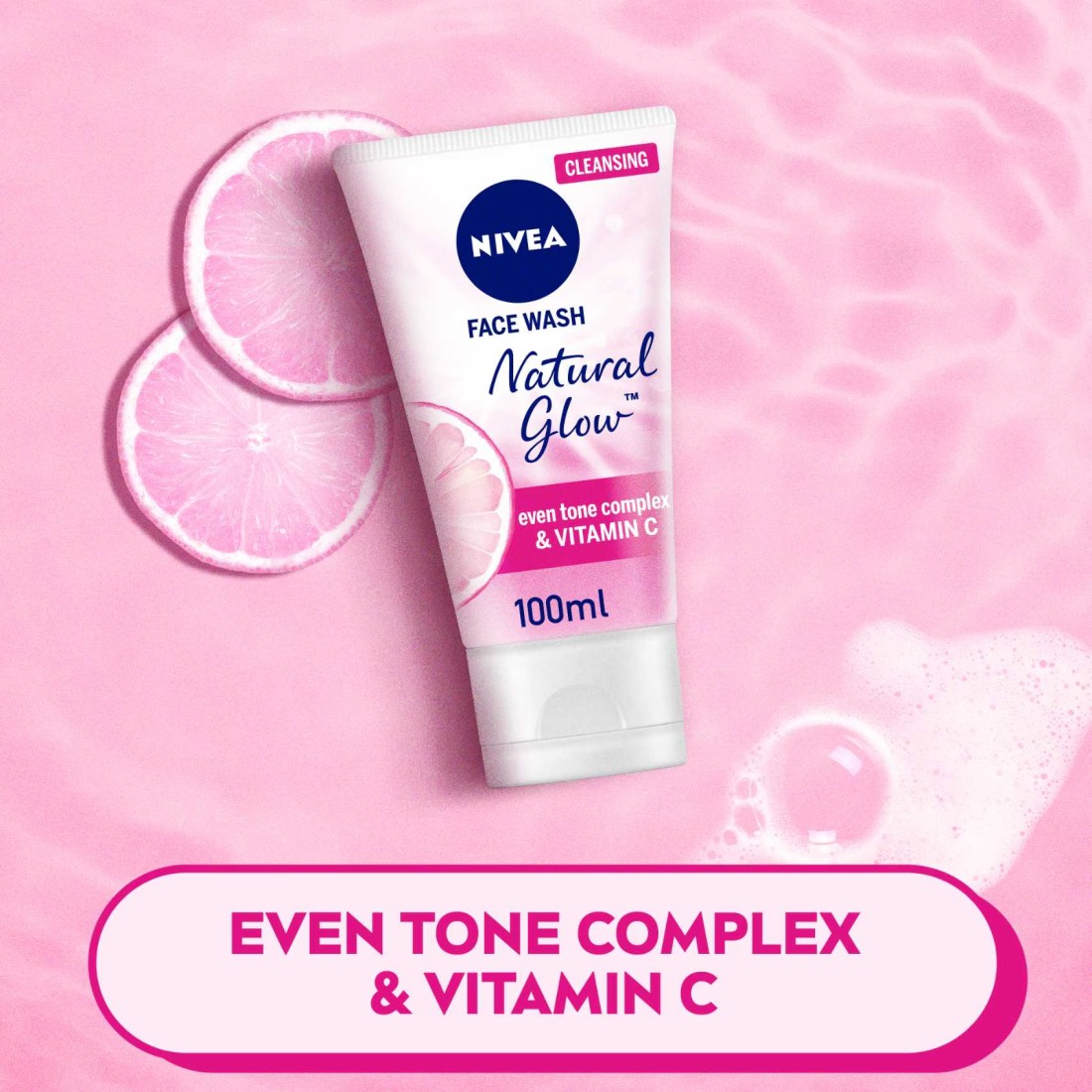 NIVEA Face Wash Cleanser Natural Glow Even Skin Tone 100ml