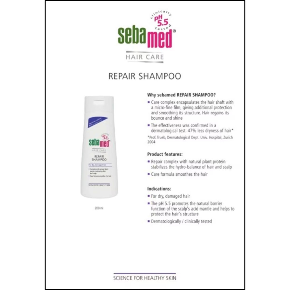 Sebamed Repair Shampoo White 200ml