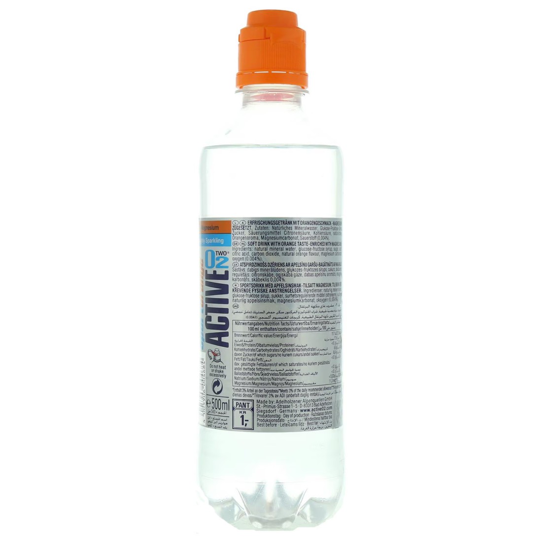 Active O2 Sport Orange Active Water 500ml