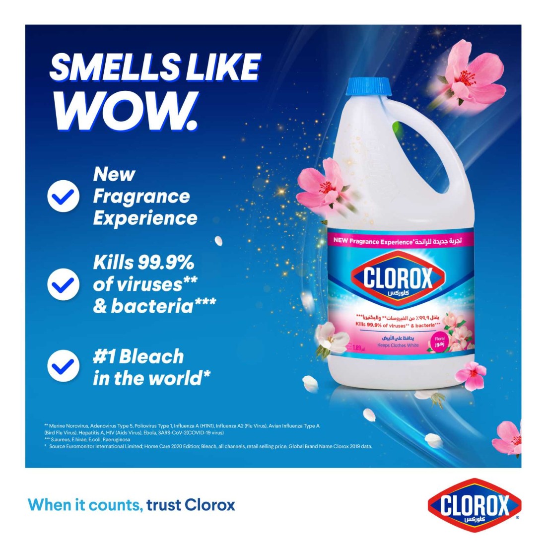 Clorox Liquid Bleach Floral Scent 1.89L
