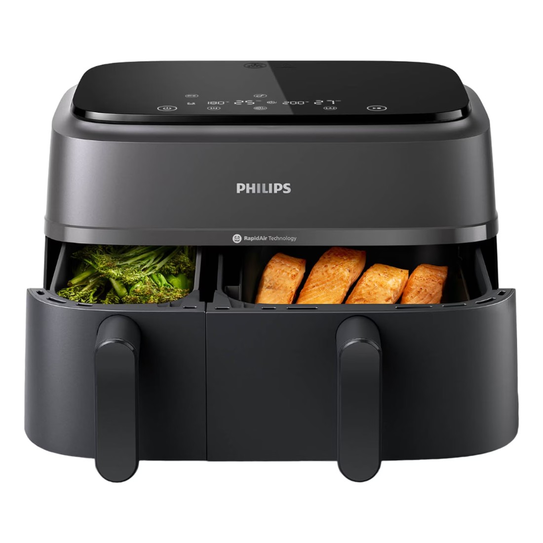 Philips 3000 Series Dual Basket Airfryer NA350/00 Black 9L