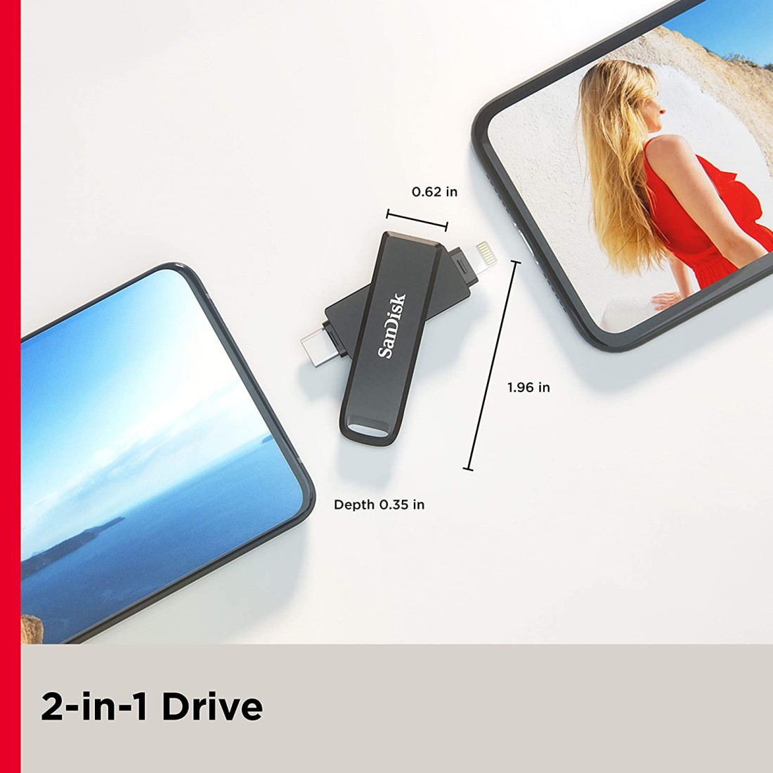 Sandisk 256GB Ixpand Flash Drive Luxe For Iphone And Usb Type-C Devices - Sdix70N-256G-Gn6Ne