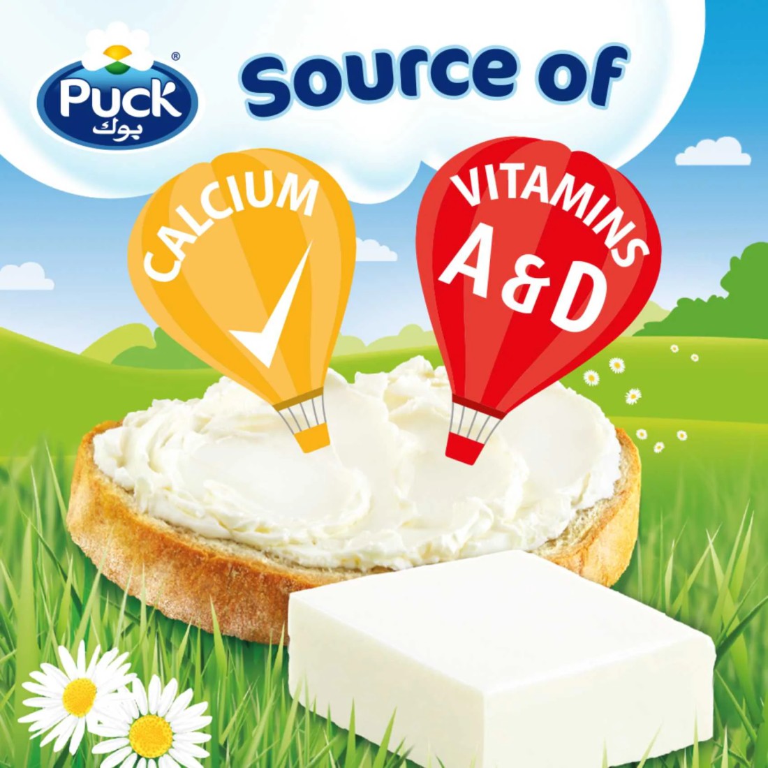 Puck Cream Cheese Squares, 108g