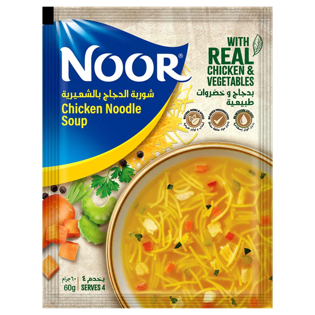 Noor Chicken Noodle Soup, 60g Pack of 12
