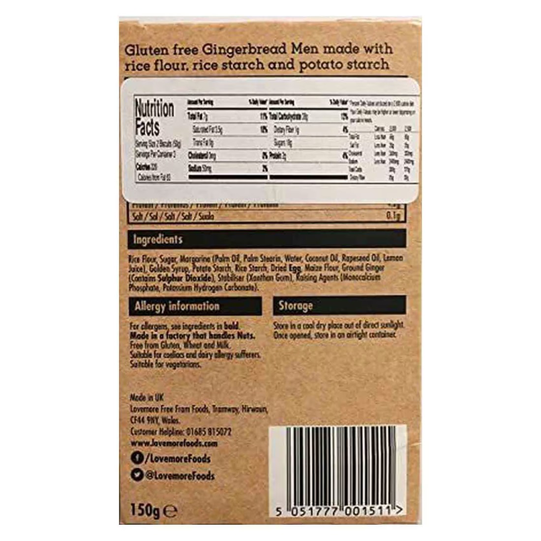 Lovemore Gingerbread Men Biscuits 150g