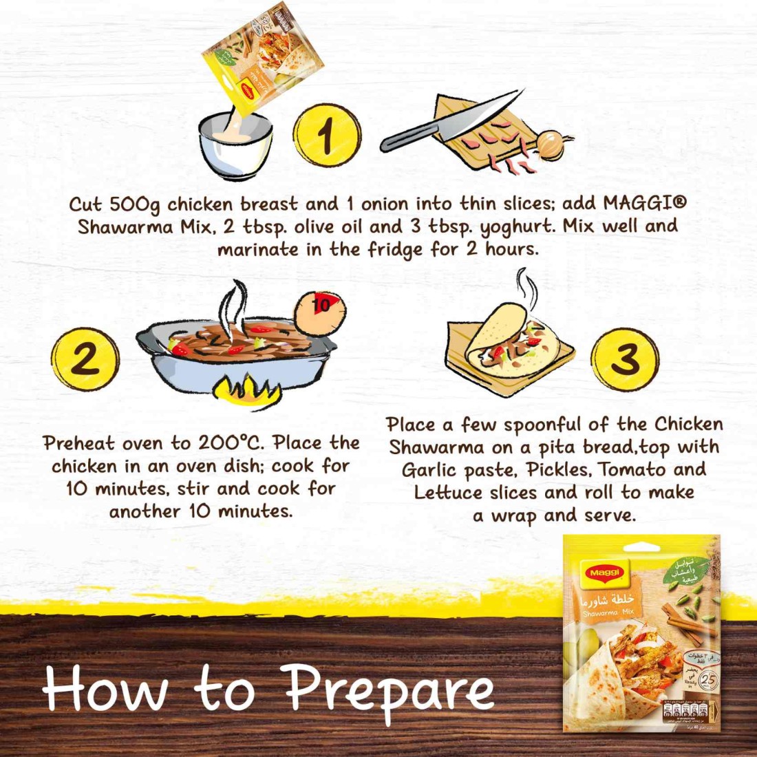 Nestle Maggi Shawarma Mix 40g Pack of 10