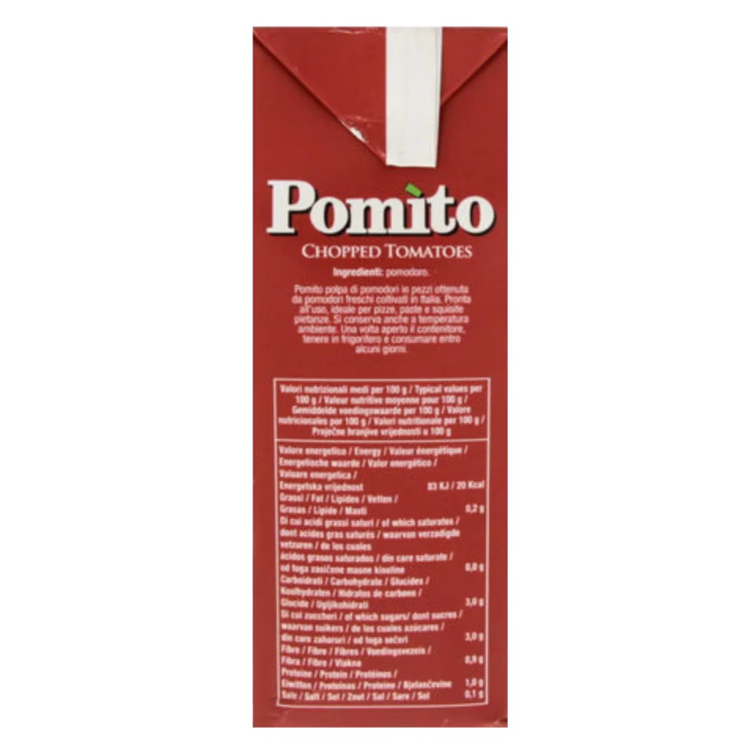 Pomito Chopped Tomatoes, 1kg Pack of 2