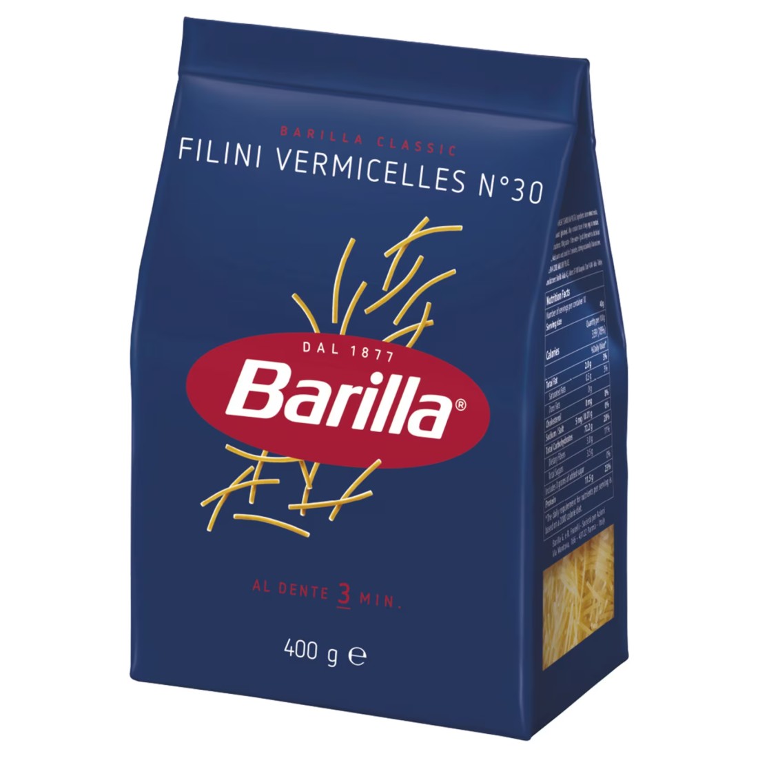 Barilla Number 30 Vermicelli Cello Pack 400g