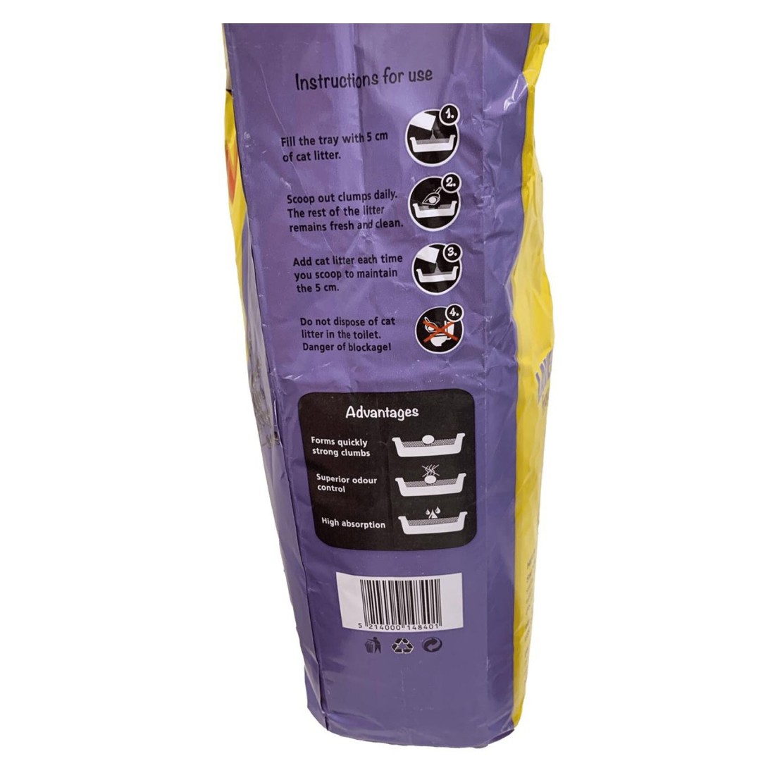 Meow Sand Bentonite Compact Clumping Cat Litter Lavender 5kg