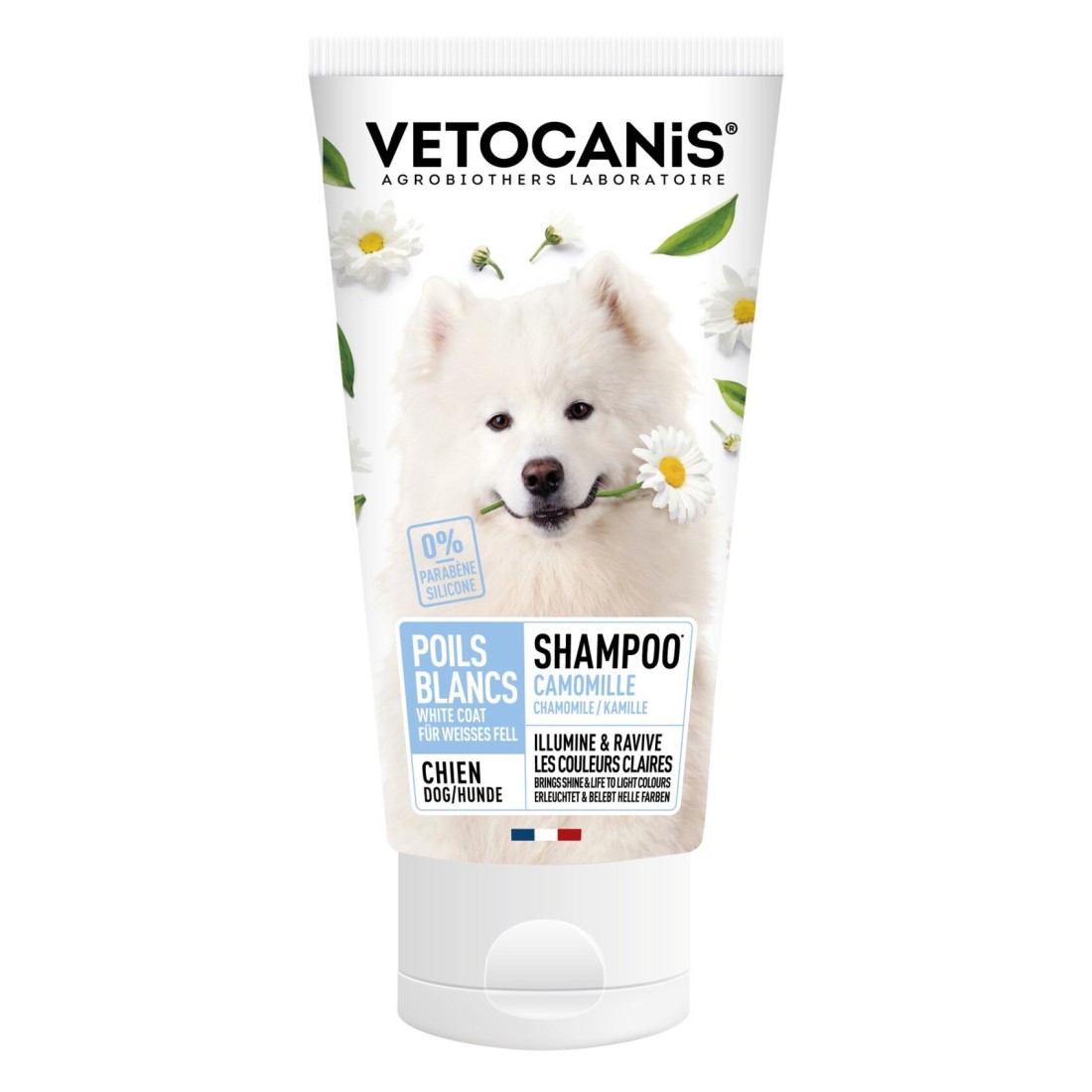 Agrobiothers Vetocanis Light Coloured Hair Pet Shampoo With Chamomile White 300ml