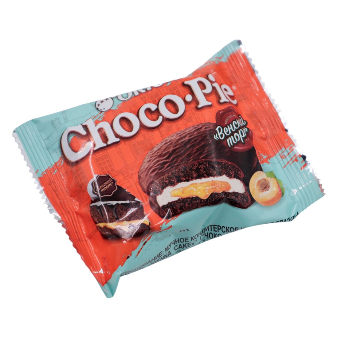 Orion Choco-Pie Vienna Cake Apricot Filling Marshmallow Cookie, 30g
