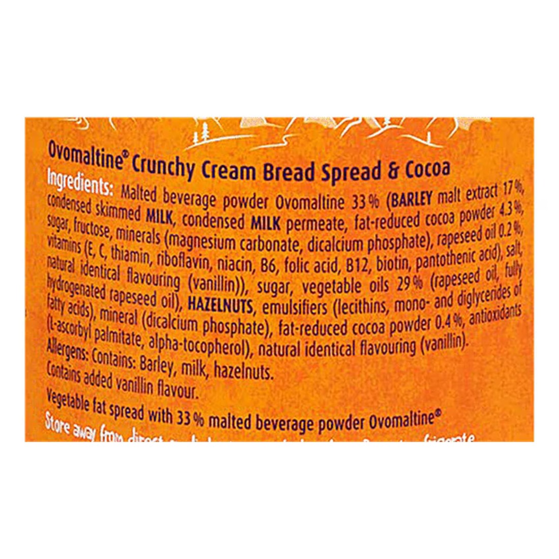 Ovomaltine Swiss Chocolate Spread with Malty Crunchy Pieces &amp; Cocoa Palm Oil Free 680g