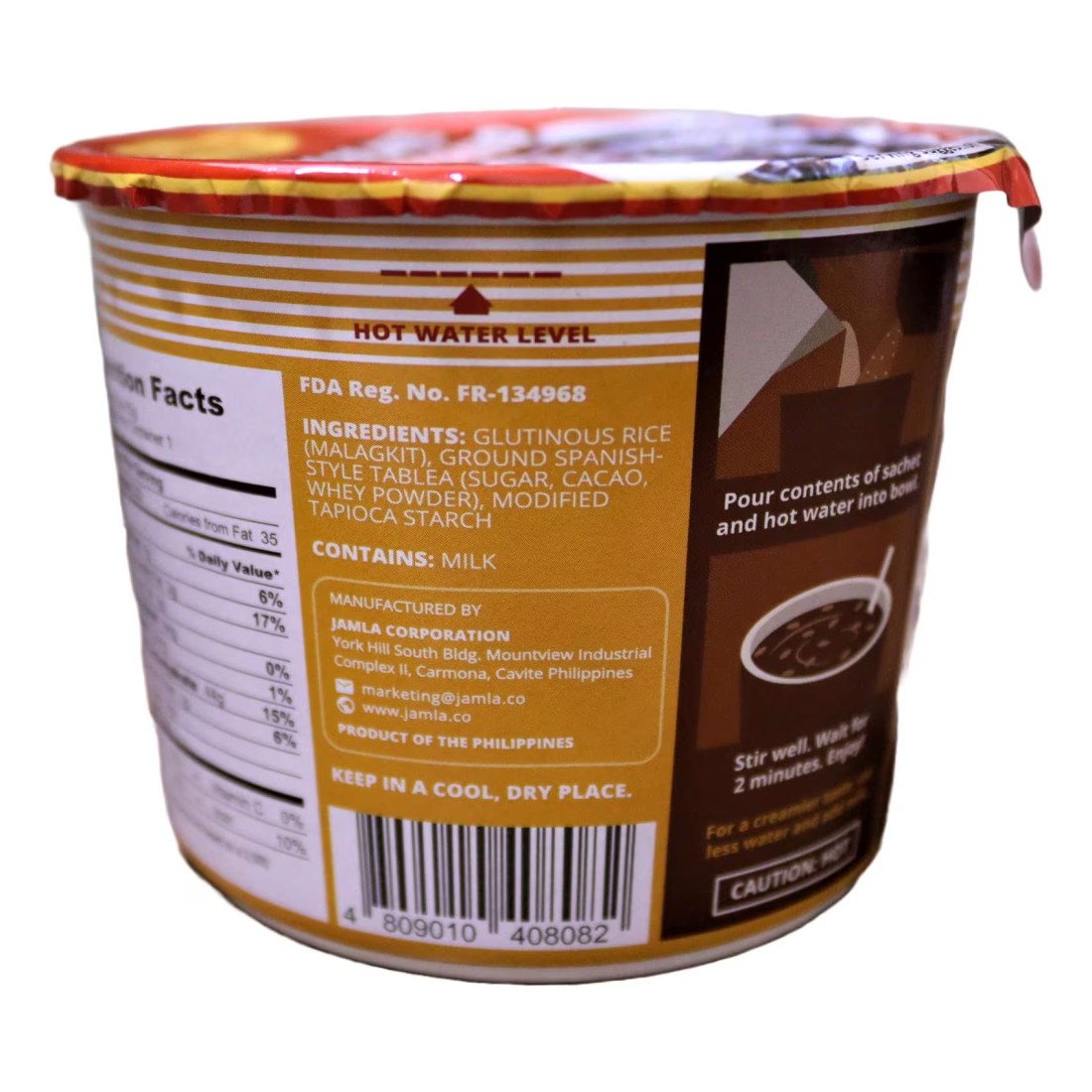 Alfonsos Chocolate Champorado Rice Porridge Mix, 55g