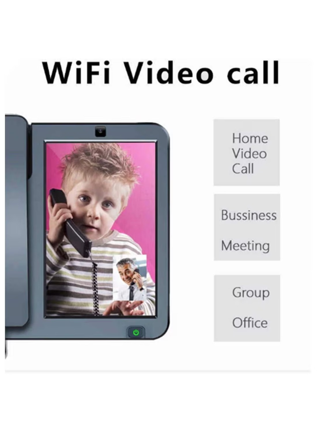 Smart Android 6.0 Videophone with 4G SIM Network Tablet-Style Wireless Videophone with HD Video Calling, Globe Connectivity