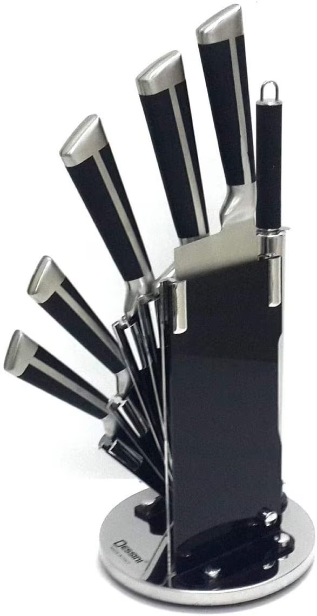 Stainless Steel Knife Set 9 Pieces With 360 degree stand