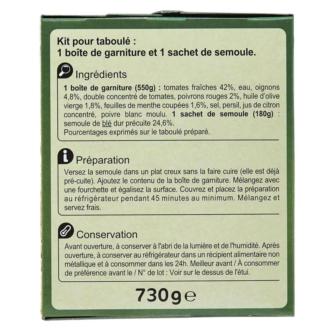 Carrefour Sensation Mint Tabbouleh 730g