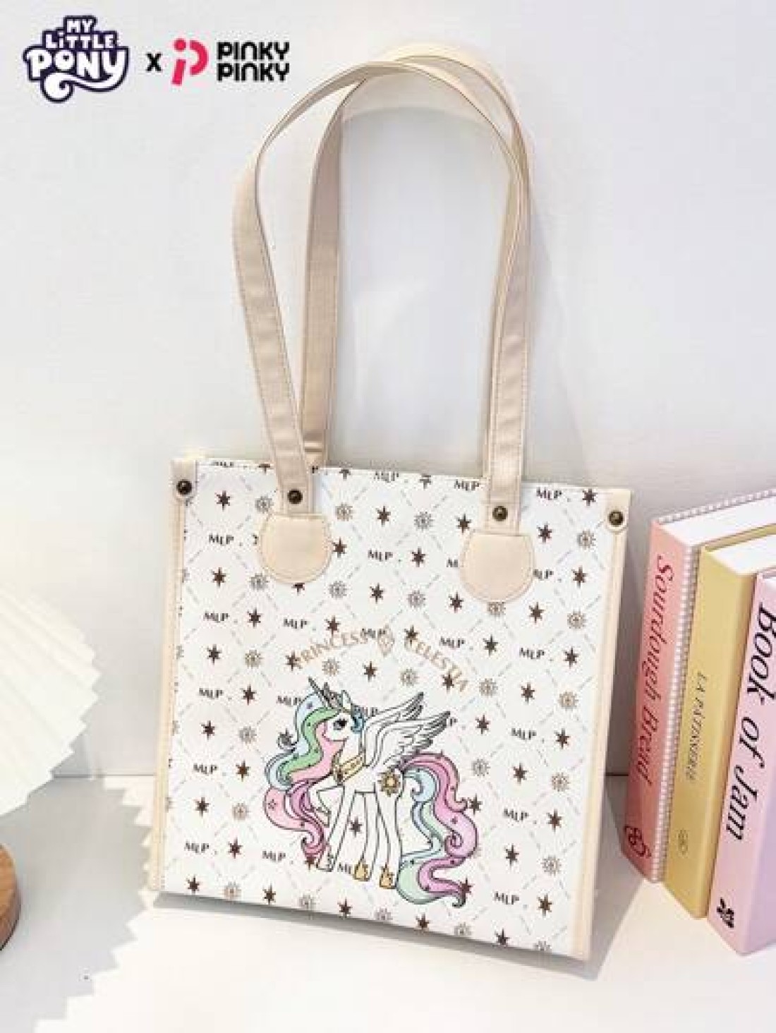 MY LITTLE PONY Cute Unicorn Tote Bag For Girls Large Capacity Shoulder Bag Lightweight And Fashionable Foldable And Multi Functional Bag For Commute Outing Party Christmas Halloween Birthday Gift For